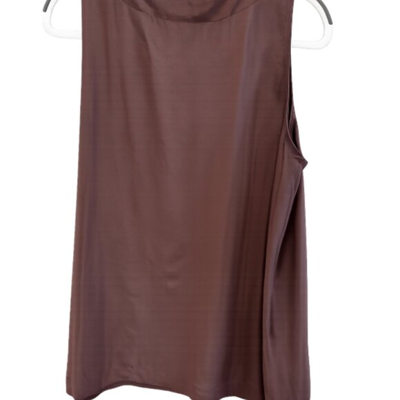 ESKANDAR Silk Pleated Wide Sleeveless Tank Top Blouse Shell (Size 1) - Picture 2 of 6